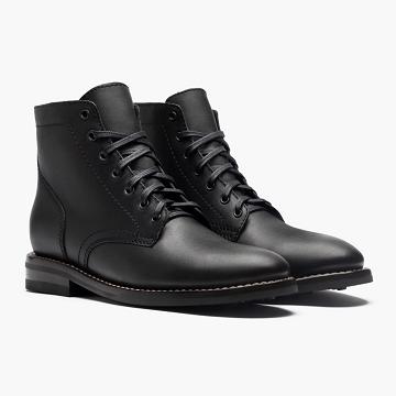 Stivali Stringati Thursday Boots President Pelle Uomo Nere | IT109ILH