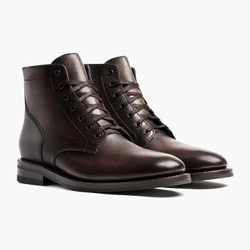 Stivali Stringati Thursday Boots President Pelle Classiche Uomo Caffè | IT111YXF