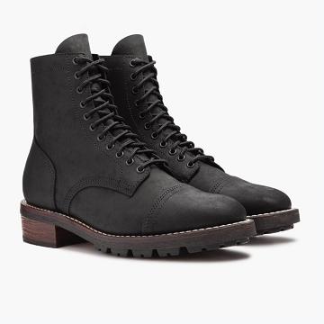 Stivali Thursday Boots Logger Pelle Uomo Nere | IT198VRW