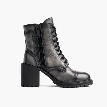 Tacchi Alti Thursday Boots Boots Rebel Pelle Donna Grigie | IT414GSO