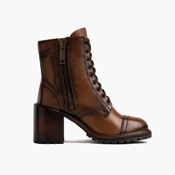 Tacchi Alti Thursday Boots Boots Rebel Pelle Donna Marroni | IT416DFM