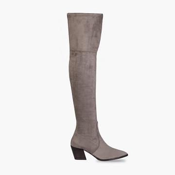 Tacchi Alti Thursday Boots Boots Tempest Scamosciate Donna Grigie | IT419PJJ