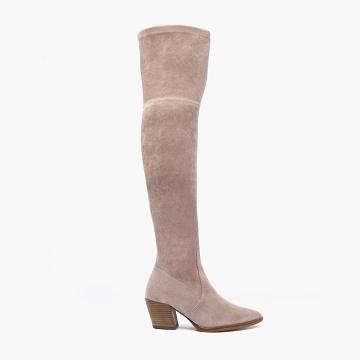 Tacchi Alti Thursday Boots Boots Tempest Scamosciate Donna Rosa Marroni | IT421ILH